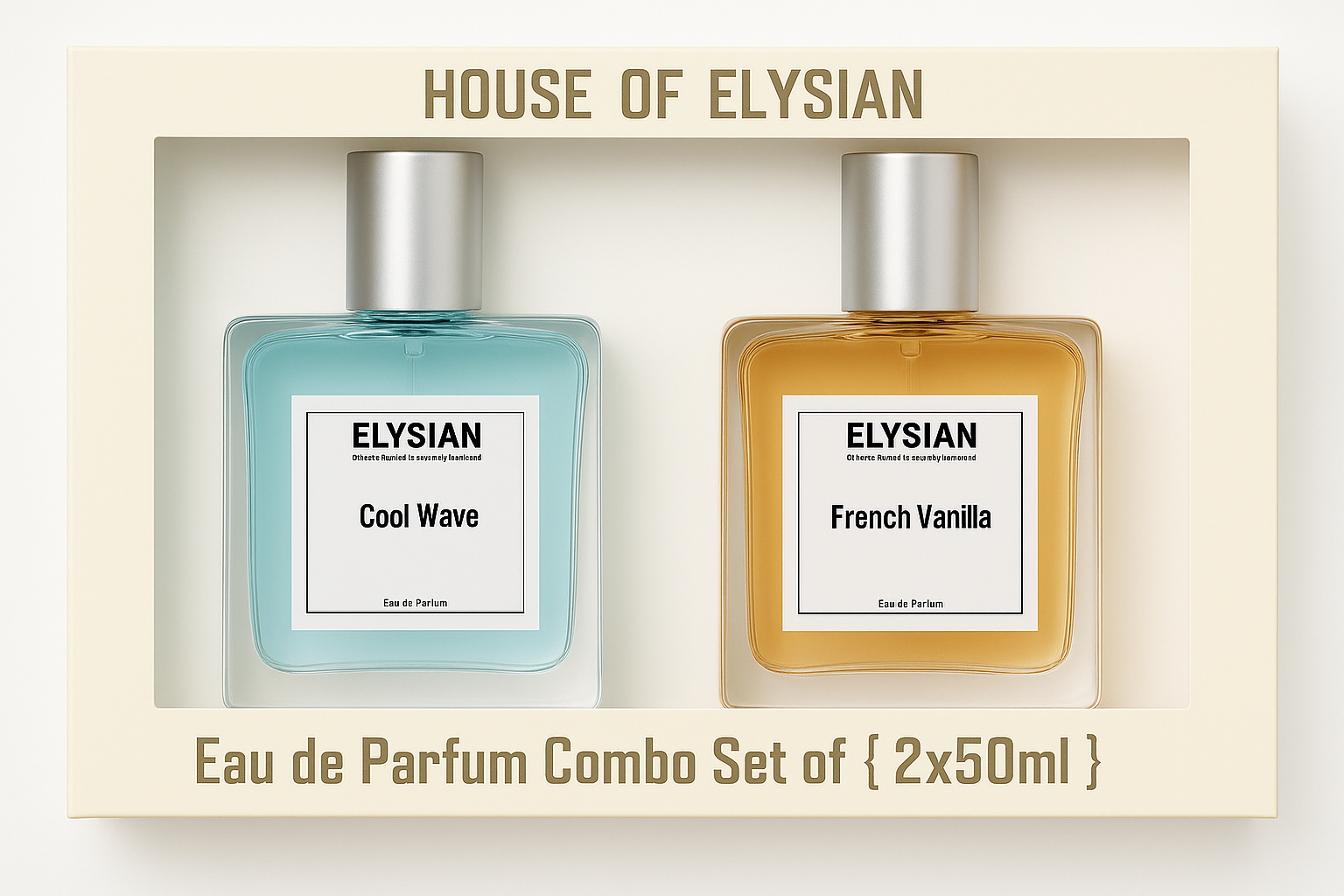 Cool Wave + French Vanilla perfume combo 2×50ml – House of Elysian