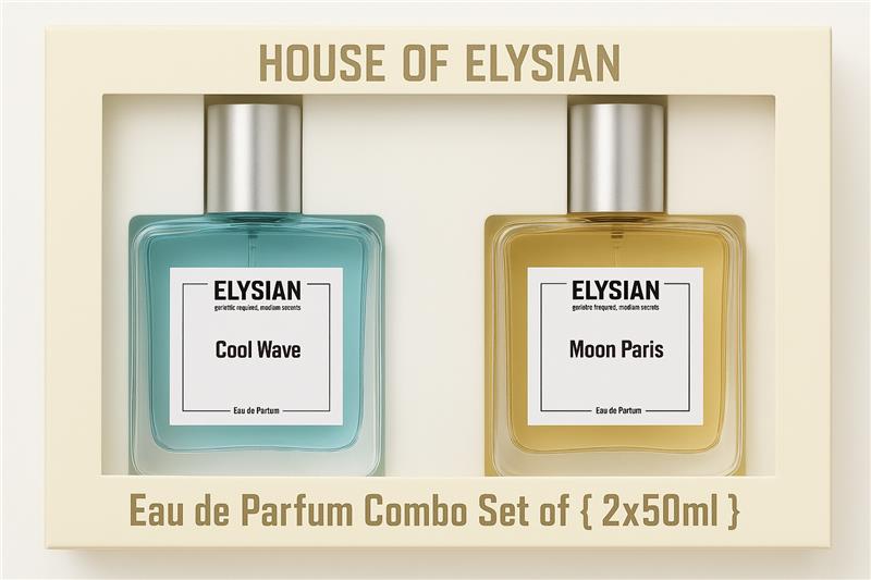 Cool Wave + Moon Paris perfume combo 2×50ml – House of Elysian