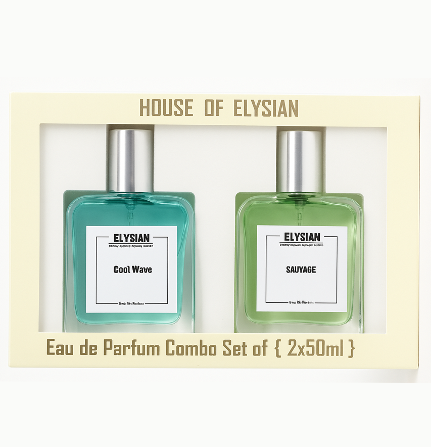 Cool Wave + Sauvage perfume combo 2×50ml – House of Elysian