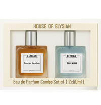 Tuscan Leather + Cool Wave perfume combo 2×50ml – House of Elysia